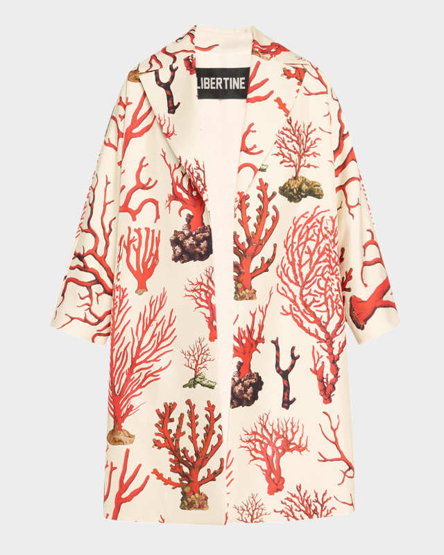 Venetian Coral Oversized Coat